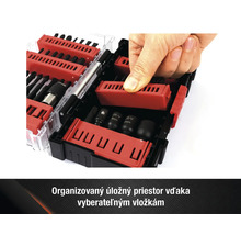 Sada bitov s vyberateľnými vložkami v kufríku na náradie