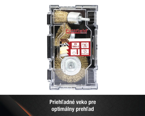 Sada drôtených kief Pattfield v plastovom kufríku