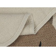 Detailný pohľad na koberec s textilným vzorom