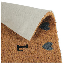 Kokosová rohožka so srdiečkovými motívmi a protišmykovou spodnou stranou