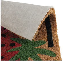 Kokosová rohožka s motívom jahody a palmy