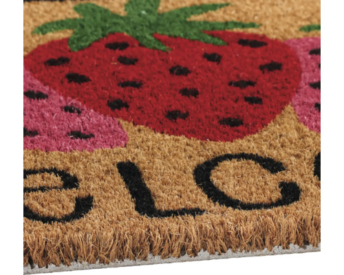 Rohožka so vzorom jahôd a nápisom Vitajte