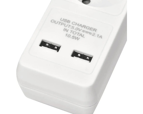 Adaptér do zásuvky s dvoma portami USB