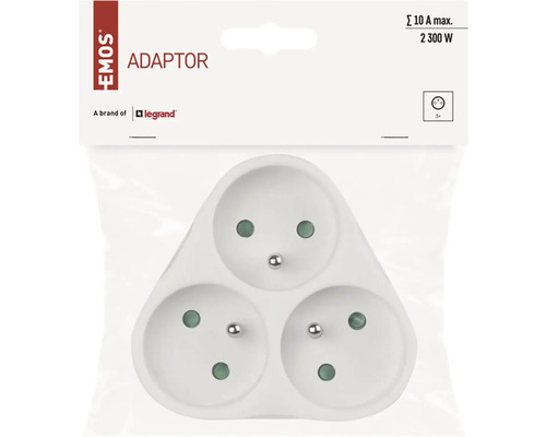 Adaptér Emos s tromi zásuvkami