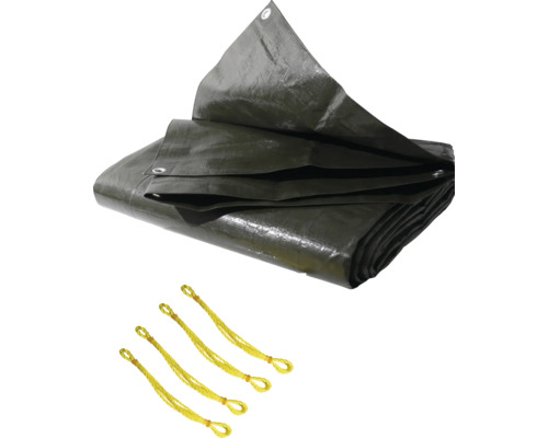 Krycia plachta z plastu so šnúrami