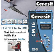 Ceresit CM 16 Pro flexibilné cementové lepidlo S1 vo vreci, použitie pri pokládke dlaždíc