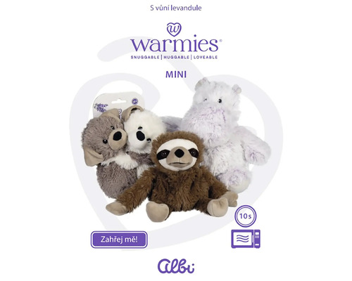Mini plyšové hračky Warmies s vôňou levandule