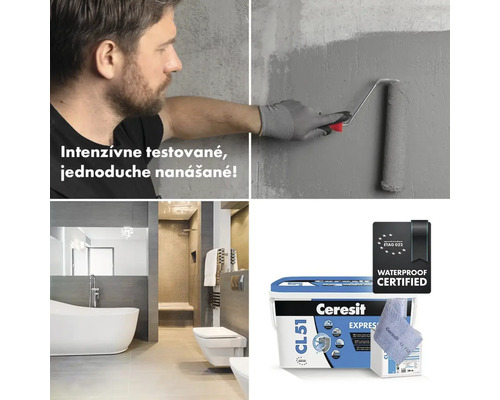 Aplikácia tesniacej hmoty Ceresit CL 51 Express v kúpeľni