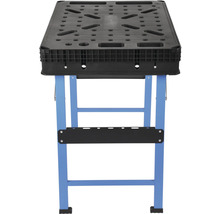 Pracovný stôl so skladacím rámom a odkladacou priehradkou na náradie