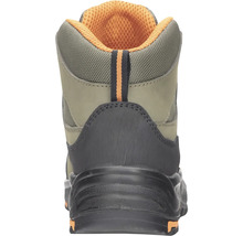 Pohľad zozadu na vysokú bezpečnostnú obuv