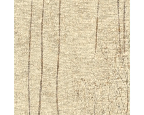 Tapeta s pruhmi a rastlinným vzorom