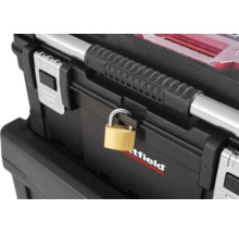 Box na náradie s visiacim zámkom a rukoväťou