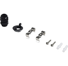 Príslušenstvo pre montáž svietidiel, vrátane káblovej priechodky, montážnych klipov, skrutiek a hmoždiniek