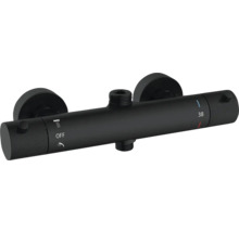 Čierna sprchová armatúra na montáž na stenu