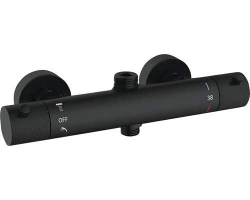 Čierna sprchová armatúra na montáž na stenu