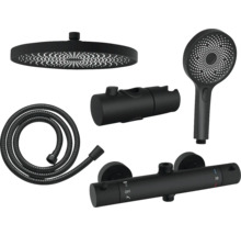 Sprchová súprava s hlavovou sprchou, ručnou sprchou, sprchovou hadicou a termostatom