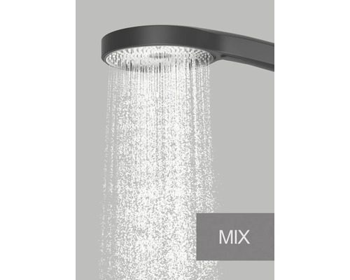 Sprchová hlavica s prúdom vody v režime mix