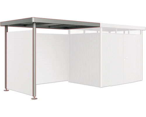 Zastrešená konštrukcia so stĺpikmi a stenovými prvkami