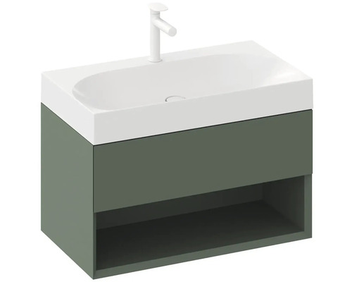 Umývadlo s umývadlovou skrinkou a odkladacou plochou