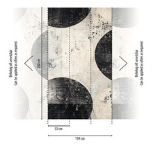 Rozmery fototapety s abstraktným kruhovým vzorom