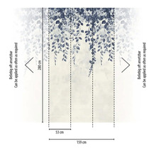 Vzor tapety s kvetinovým motívom listov a rozmermi