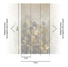 Tapeta s motívom lesa s rozmermi 159 cm x 280 cm