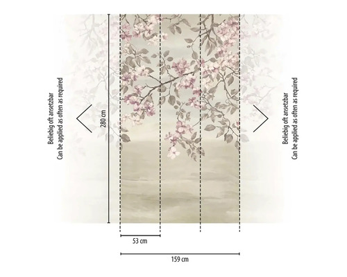 Fototapeta s kvetinovým vzorom a rozmermi