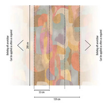 Vzor tapety s geometrickými tvarmi a rozmermi