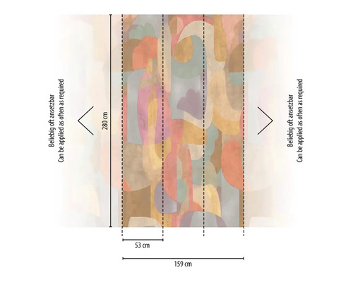 Vzor tapety s geometrickými tvarmi a rozmermi