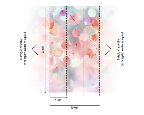 Tapeta s kvetinovým vzorom a rozmermi