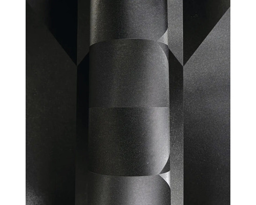 Rolka čiernej tapety s geometrickým vzorom