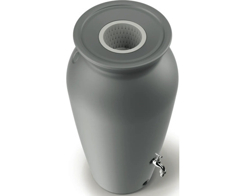 Nádoba na dažďovú vodu v tvare urny s kohútikom na zavlažovanie záhrady