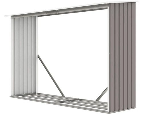 Kovová rámová konštrukcia záhradného domčeka s podlahovým rámom a podpornými tyčami