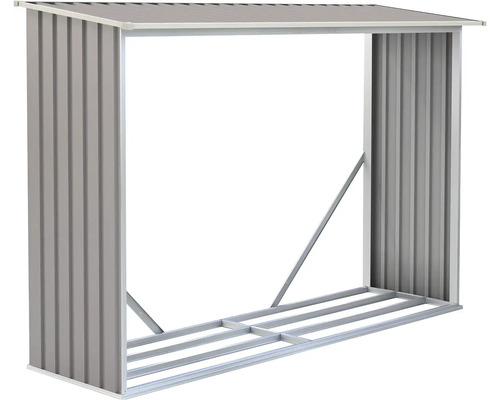 Kovový sklad dreva so strechou