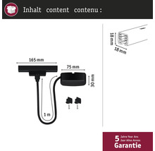 Obsah produktu s rozmermi a päťročnou zárukou