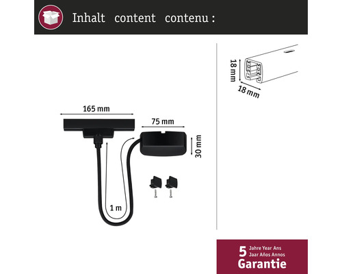 Obsah produktu s rozmermi a päťročnou zárukou