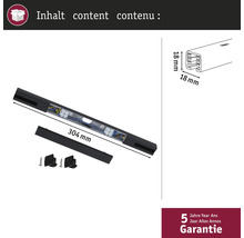 Vnútorný pohľad na 304 milimetrov dlhé LED svietidlo s príslušenstvom a rozmermi, vrátane päťročnej záruky