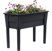 Plastový vyvýšený záhon s kvetmi