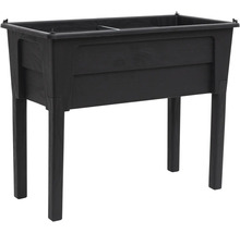 Čierny hrantík na nôžkach pre záhradu alebo terasu.