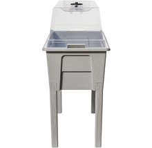 Pestovateľský stôl s priehľadným krytom do záhrady