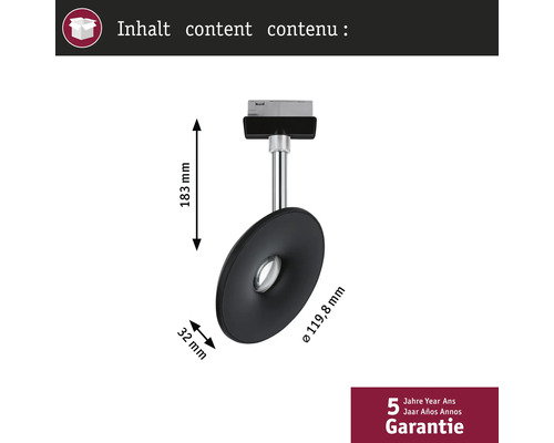 Rozmery čiernej lampy