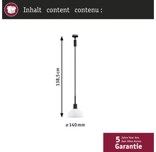 Závesné svietidlo s dĺžkou 138,5 cm a priemerom 140 mm