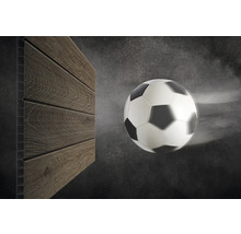 Odolnosť profilového dreva proti nárazu demonštrovaná futbalovou loptou