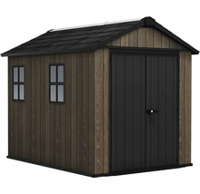 Záhradná búda s dvojkrídlovými dverami a dvoma oknami