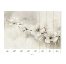 Nástenná maľba s kvetinovým vzorom a rozmermi