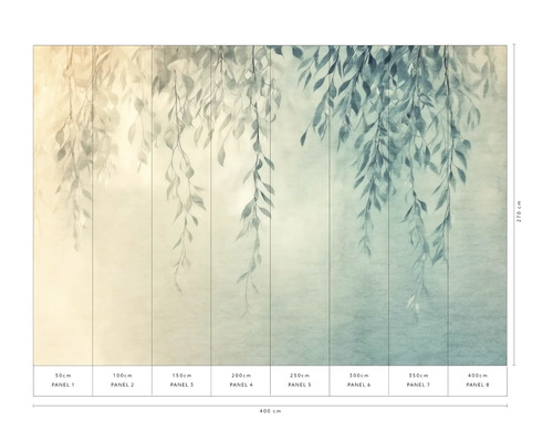 Tapeta s rastlinným vzorom a rozmermi