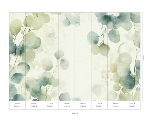 Foto tapeta s dizajnom eukalyptu a rozmermi