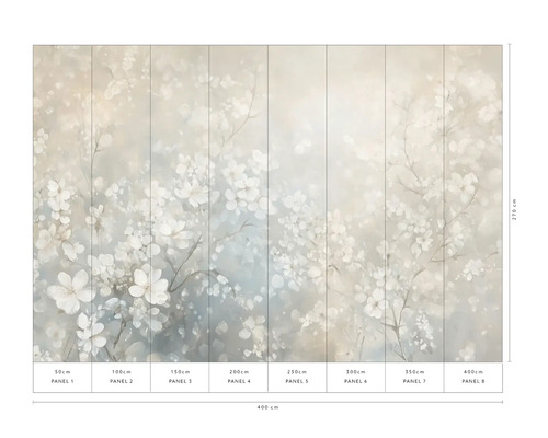 Fototapeta s kvetinovým vzorom a rozmermi
