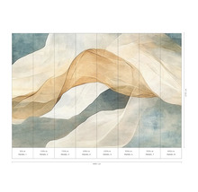 Foto tapeta s abstraktným dizajnom s rozmermi 400 x 270 cm, pozostávajúca z ôsmich pásov