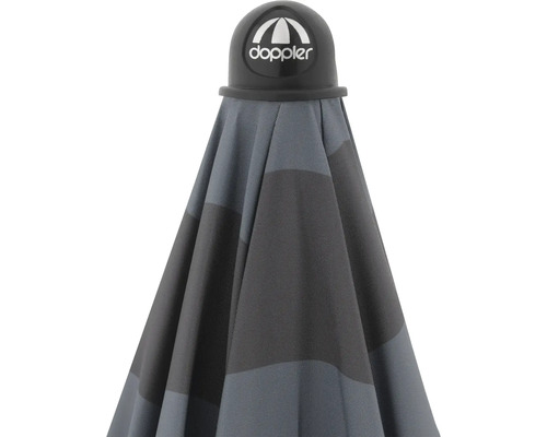 Detailný pohľad na dáždnik s logom Doppler